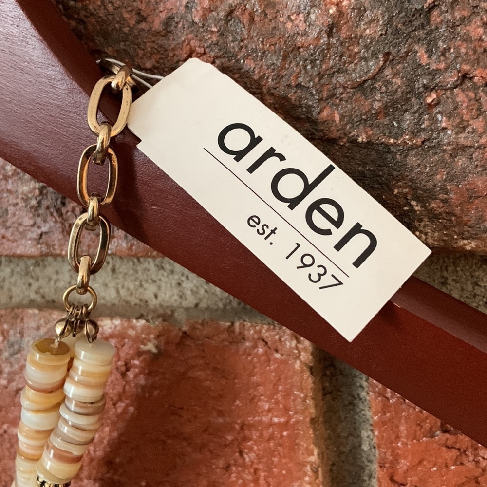 Arden Triple Strung Shell & Gold Necklace - Picture 2 of 5
